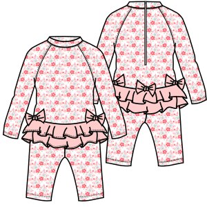 Fashion sewing patterns for GIRLS T-Shirts Swim Suit 7696